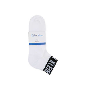 Calvin Klein pánské bílé ponožky 3 pack - 000 (H60)